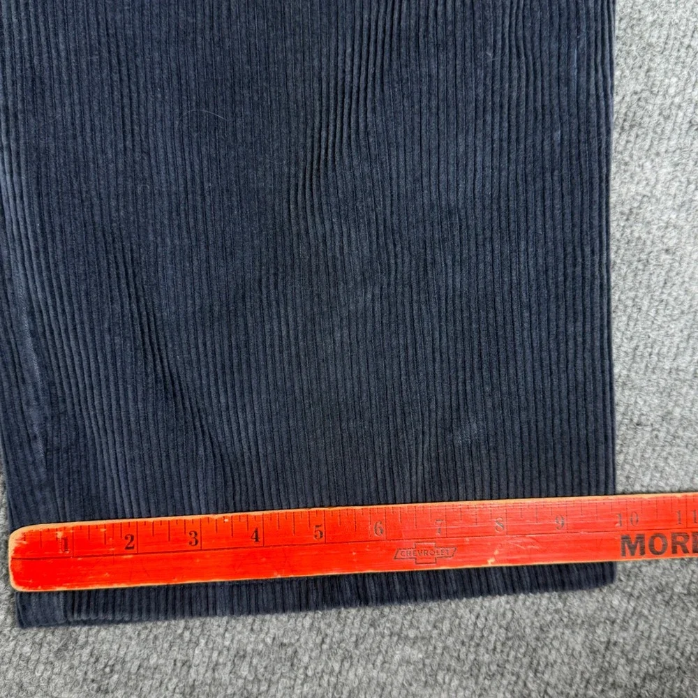 Vintage 90s Y2K Mens Corduroy Pants Pleated Blue 36x32 Relaxed Fit Workwear Fall